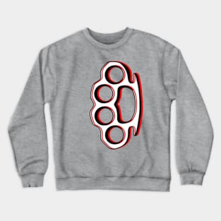 Brass Knuckles, Knuckle Duster, Tattoo Design Crewneck Sweatshirt